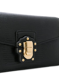 schwarze Leder Clutch von Dolce & Gabbana