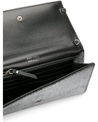 schwarze Leder Clutch von Jimmy Choo