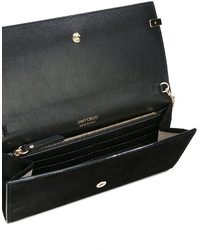 schwarze Leder Clutch von Jimmy Choo