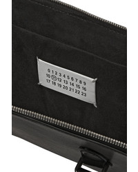 schwarze Leder Clutch