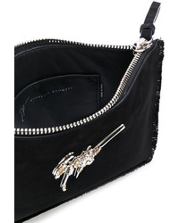 schwarze Leder Clutch von Giuseppe Zanotti Design