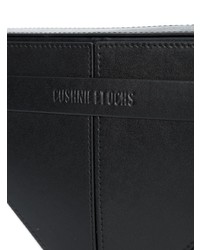 schwarze Leder Clutch von Cushnie