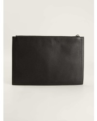 schwarze Leder Clutch von Givenchy