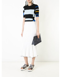 schwarze Leder Clutch von Proenza Schouler