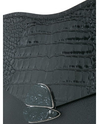 schwarze Leder Clutch von Proenza Schouler