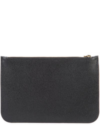 schwarze Leder Clutch von Valextra