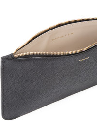 schwarze Leder Clutch von Valextra