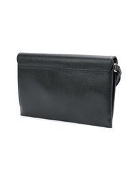 schwarze Leder Clutch von Furla