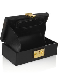 schwarze Leder Clutch von Saint Laurent