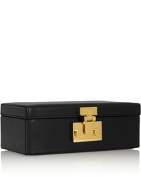 schwarze Leder Clutch von Saint Laurent