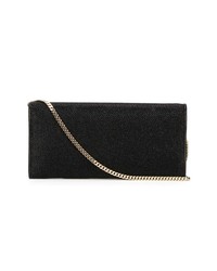 schwarze Leder Clutch von Jimmy Choo