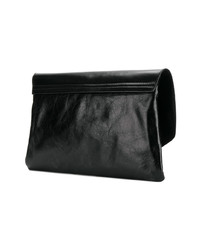 schwarze Leder Clutch von L'Autre Chose