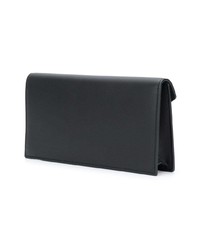 schwarze Leder Clutch von Saint Laurent