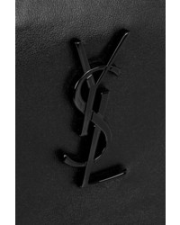 schwarze Leder Clutch von Saint Laurent