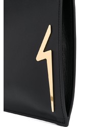 schwarze Leder Clutch von Giuseppe Zanotti Design