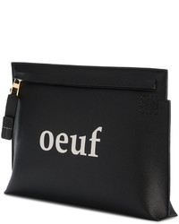 schwarze Leder Clutch von Loewe