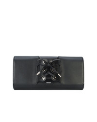 schwarze Leder Clutch von Perrin Paris