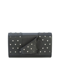 schwarze Leder Clutch von Perrin Paris