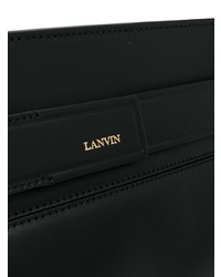 schwarze Leder Clutch von Lanvin