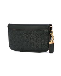 schwarze Leder Clutch von Coach