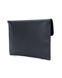 schwarze Leder Clutch von Alexander McQueen