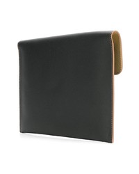 schwarze Leder Clutch von Alexander McQueen