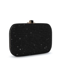 schwarze Leder Clutch von Judith Leiber Couture