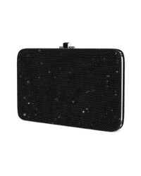 schwarze Leder Clutch von Judith Leiber Couture