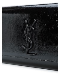 schwarze Leder Clutch von Saint Laurent