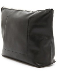 schwarze Leder Clutch von Kara