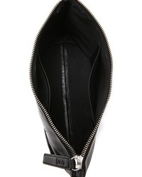 schwarze Leder Clutch von Kara