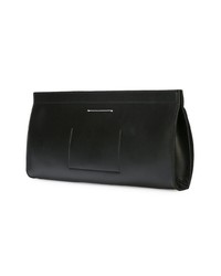 schwarze Leder Clutch von MM6 MAISON MARGIELA