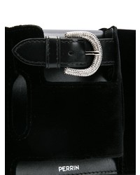 schwarze Leder Clutch von Perrin Paris