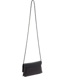 schwarze Leder Clutch von Loeffler Randall