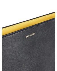 schwarze Leder Clutch von Burberry