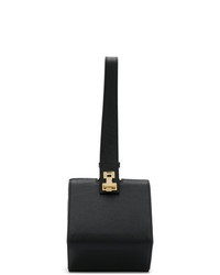 schwarze Leder Clutch von The Volon