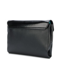 schwarze Leder Clutch von Marni