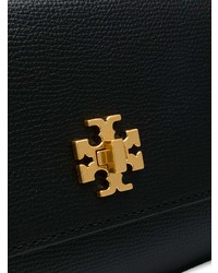 schwarze Leder Clutch von Tory Burch