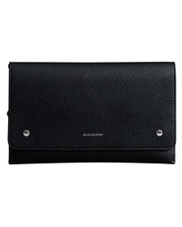 schwarze Leder Clutch von Burberry