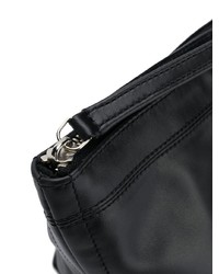 schwarze Leder Clutch von Paco Rabanne