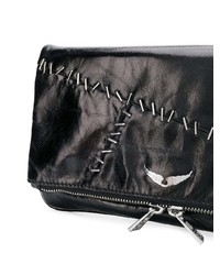 schwarze Leder Clutch von Zadig & Voltaire