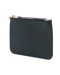 schwarze Leder Clutch von Valextra