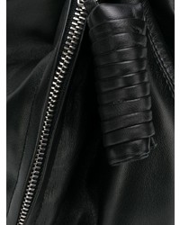 schwarze Leder Clutch von Lemaire