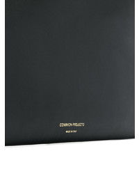 schwarze Leder Clutch von Common Projects