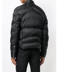 schwarze Leder Daunenjacke von Diesel