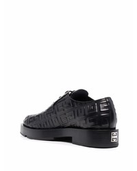 schwarze Leder Derby Schuhe von Givenchy