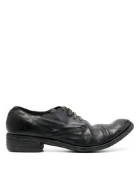 schwarze Leder Derby Schuhe von A Diciannoveventitre