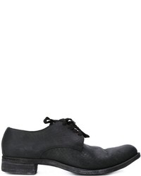 schwarze Leder Derby Schuhe von A Diciannoveventitre