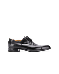 schwarze Leder Derby Schuhe von a. testoni