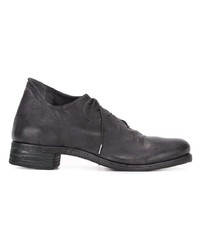 schwarze Leder Derby Schuhe von A Diciannoveventitre